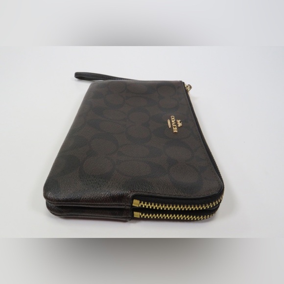 NWOT Coach Large Double Zip Signature Wristlet/Clutch - Picture 6 of 6